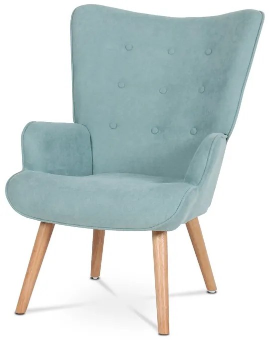 BONTEC Kreslo ušiak, modrá látka, AK-302 BLUE2 Farba: Šedá