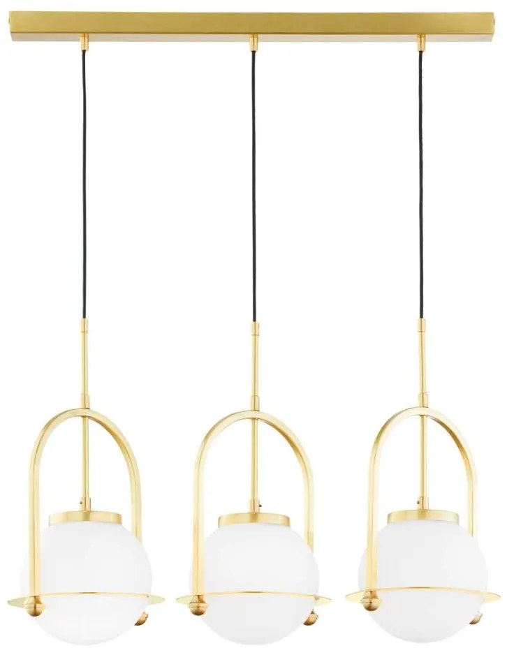 Jupiter 1917 - Závesný luster ROSSO na lankách 3xE27/15W/230V zlatý