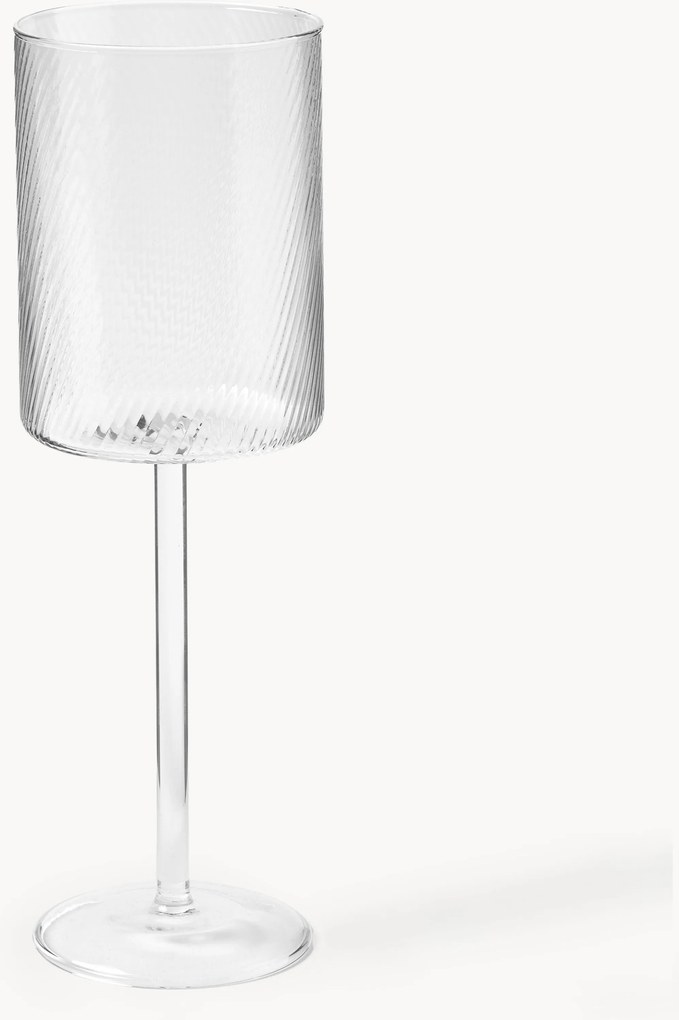 Ručne fúkané poháre na červené víno Limon, 4 ks