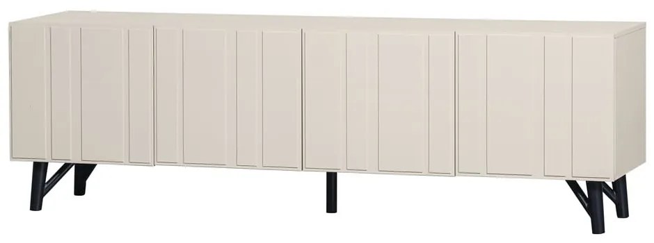 Krémový TV stolík z borovicového dreva 181x56 cm Miller - WOOOD