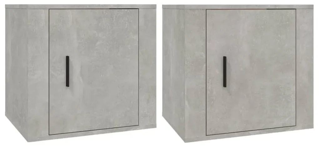 vidaXL Nočné stolíky 2 ks betónové sivé 50x39x47 cm