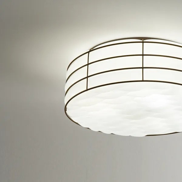 SIRU - Stropné svietidlo TAMIS 3xE14/40W/230V čierna/biela benátske sklo