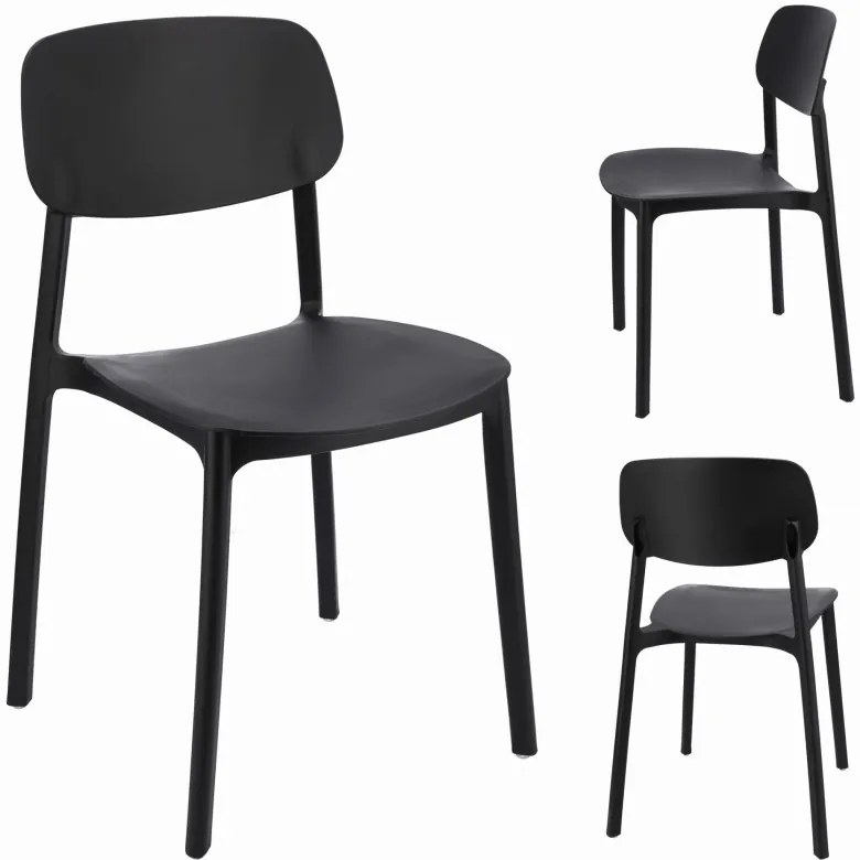 Dekorstudio Plastová stolička LARA čierna
