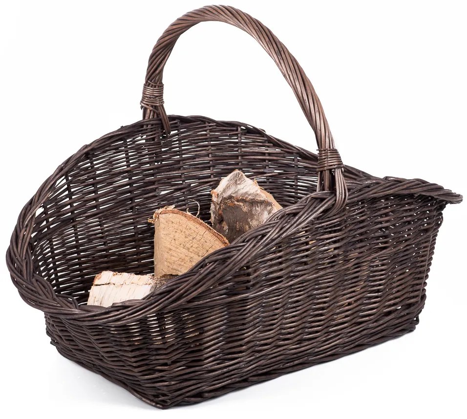 Kôš prútený krbový Breva Provenceš. 68 x hl. 42 x v. 30/43(cm)