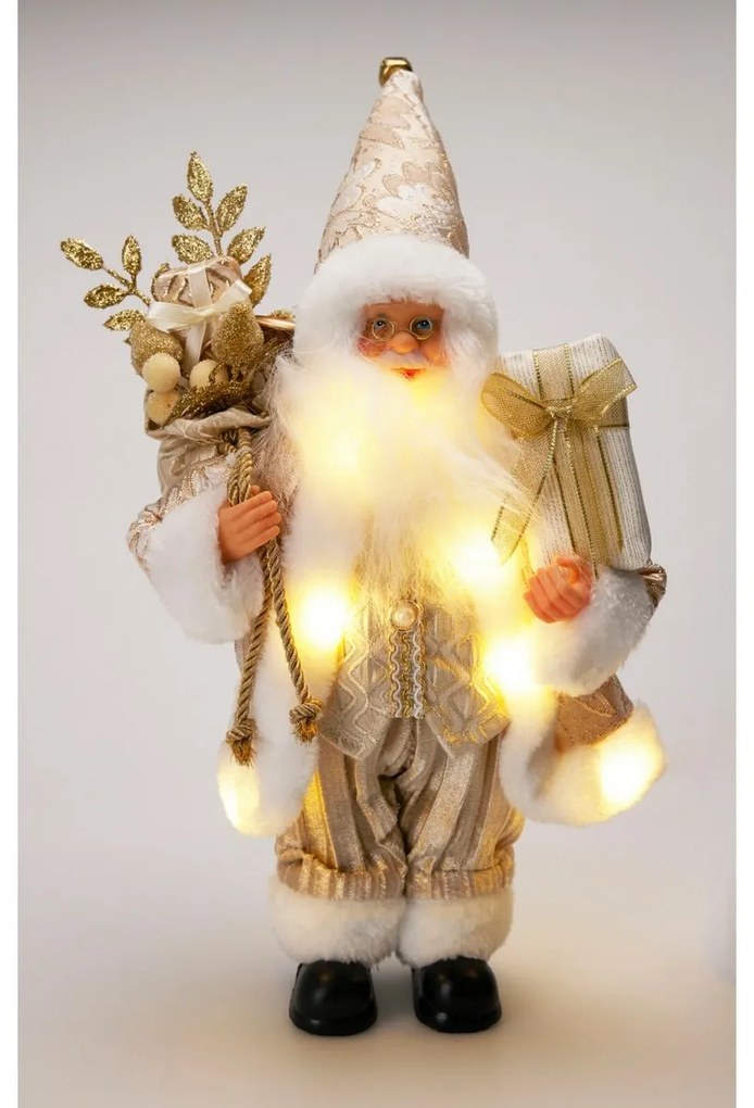 Vianočná LED dekorácia Stojaci Santa, 20x10x30 cm
