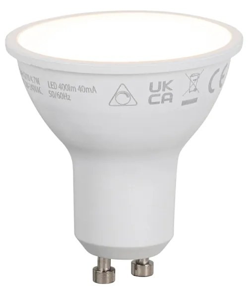Sada 5 inteligentných stmievateľných LED žiaroviek GU10 50 mm opálová RGBW 4,7 W 400 lm 2700 – 6500 K