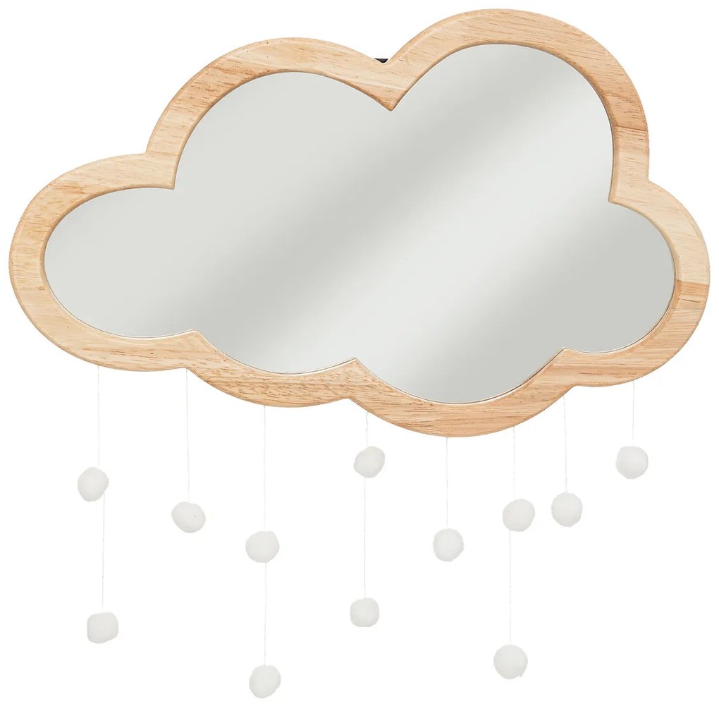 Drevené zrkadlo NUAGE v tvare obláčika