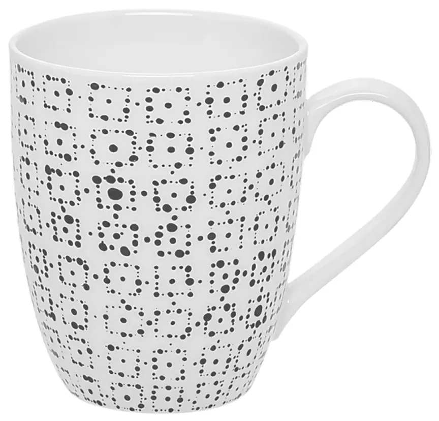 Šálka na mlieko, čaj alebo cappuccino 320 ml set 3 ks - Basic Dots - 490822