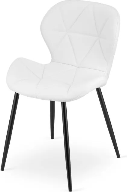 Jedálenská stolička MANGO biela / čierne nohy