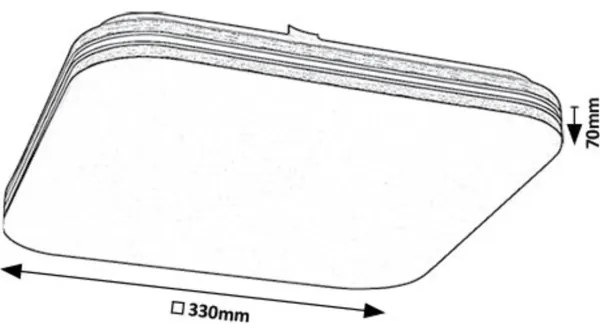 Rabalux 71176 - LED Stropné svietidlo OSCAR LED/18W/230V 4000K 33x33 cm