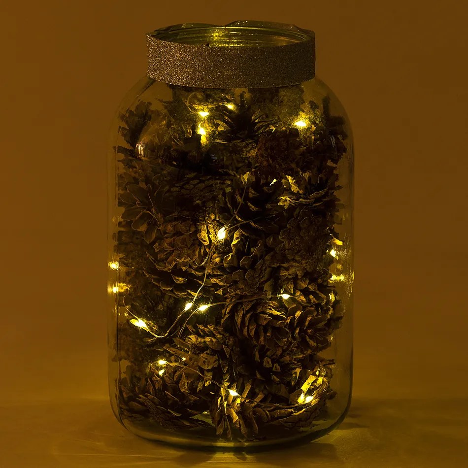 Svetelný drôt teplá biela, 40 LED