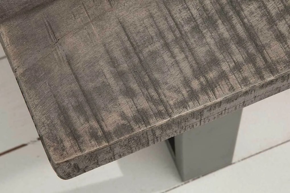 Luxusná lavica Thunder 170 cm / sivé mango
