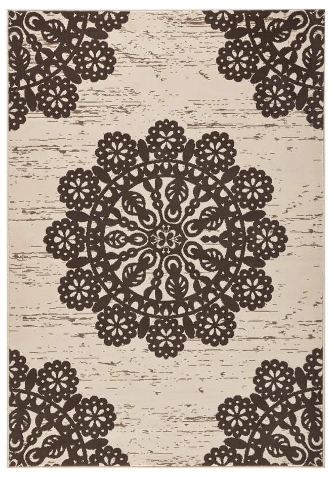 Hnedý koberec Hanse Home Gloria Lace, 80 x 150 cm