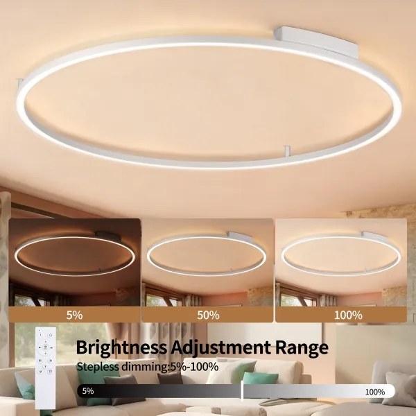 BRILAGI - LED stmievateľné svietidlo PORTOFINO LED/85W/230V pr. 120 cm strieborná+DO