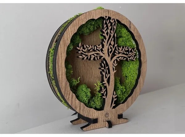 Li-Go 23622/DUB2 - Stmievateľná LED stolová dekorácia LED/12W/230V 20x22 cm dub