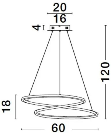 LED luster Girish 60 zlaté