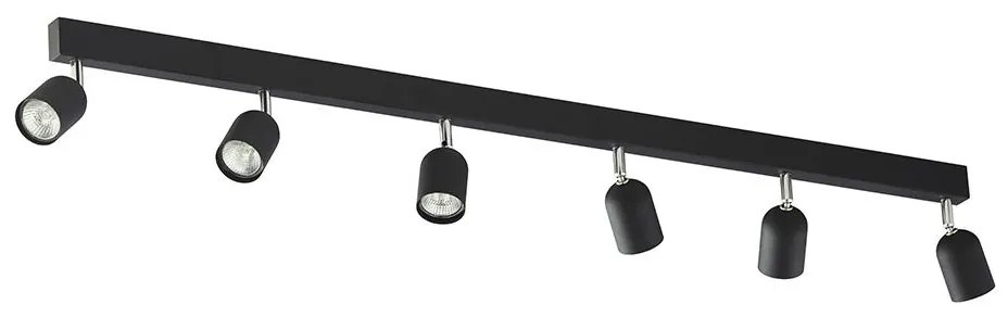 Bodové svietidlo TOP 6xGU10/10W/230V čierna