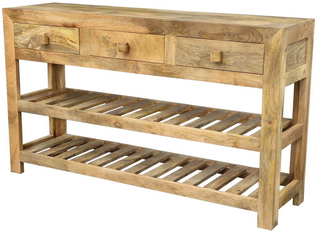 furniture-nabytek.cz - Konzolový stolík drevo mango 130x76x35