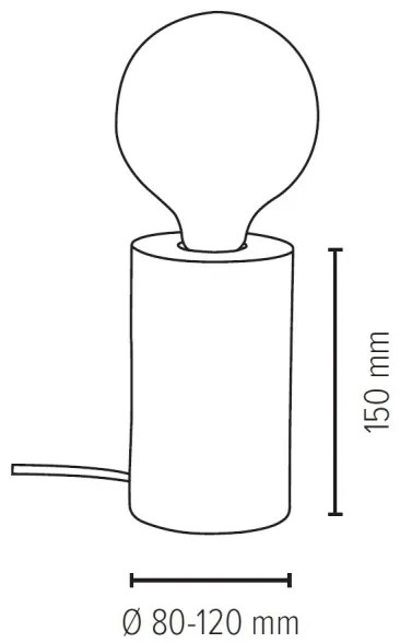Spot-Light 76910151 - Stolná lampa TRABO 1xE27/25W/230V