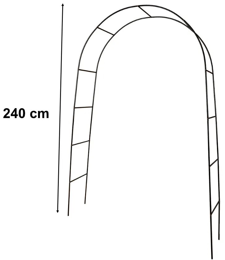 IKO Záhradný kovový oblúk, pergola na kvety  240 x 140 cm