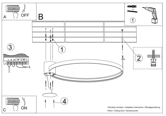 Thoro TH.222 - LED stropné svietidlo RIO LED/21W/230V CRI98 3000K pr. 55 cm zlaté