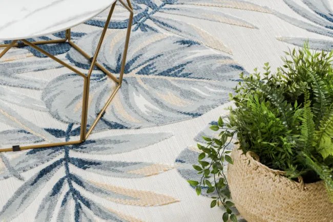 Koberec štrukturálny BOTANIC 65265 Listy Monstera - ecru