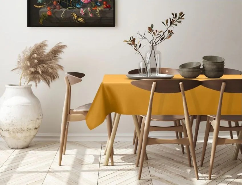 Dekorstudio Teflónovy obrus na stôl Gold II - medovozlatý Rozmer obrusu (šírka x dĺžka): 140x200cm