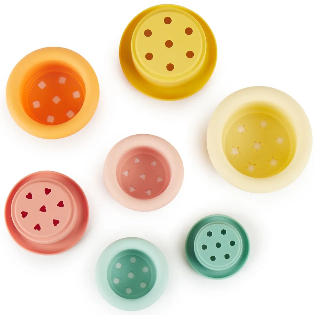 Bieco - Silikónové stohovacie tégliky - Tropical Vibes