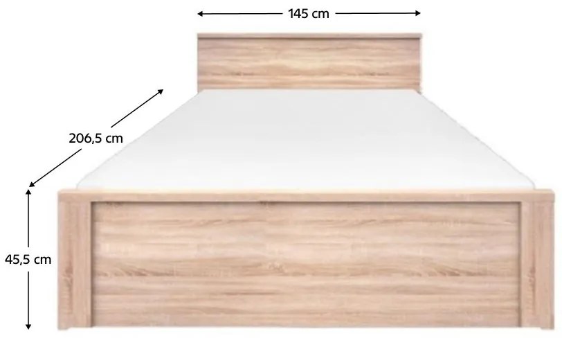 Manželská posteľ 140 cm Topta Typ 44 140 (dub sonoma). Vlastná spoľahlivá doprava až k Vám domov. 1075479