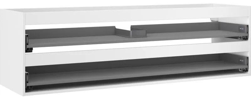 Mexen Box-A, závesná skrinka 160 cm, 2 zásuvky, biela matná, 91AX0-1600-470-2-01