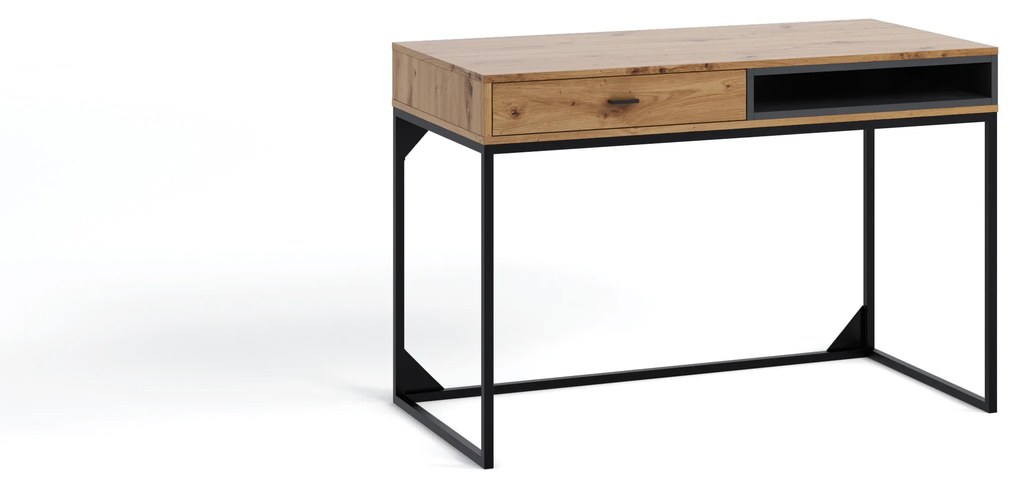 PC stolík Oliver PC (dub artisan + čierna matná). Akcia -20%. Vlastná spoľahlivá doprava až k Vám domov. 1051804