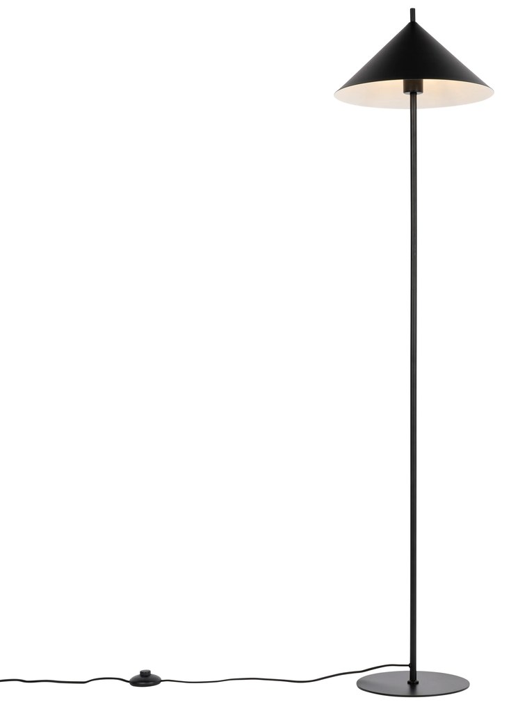 Dizajnová stojaca lampa čierna - Triangolo