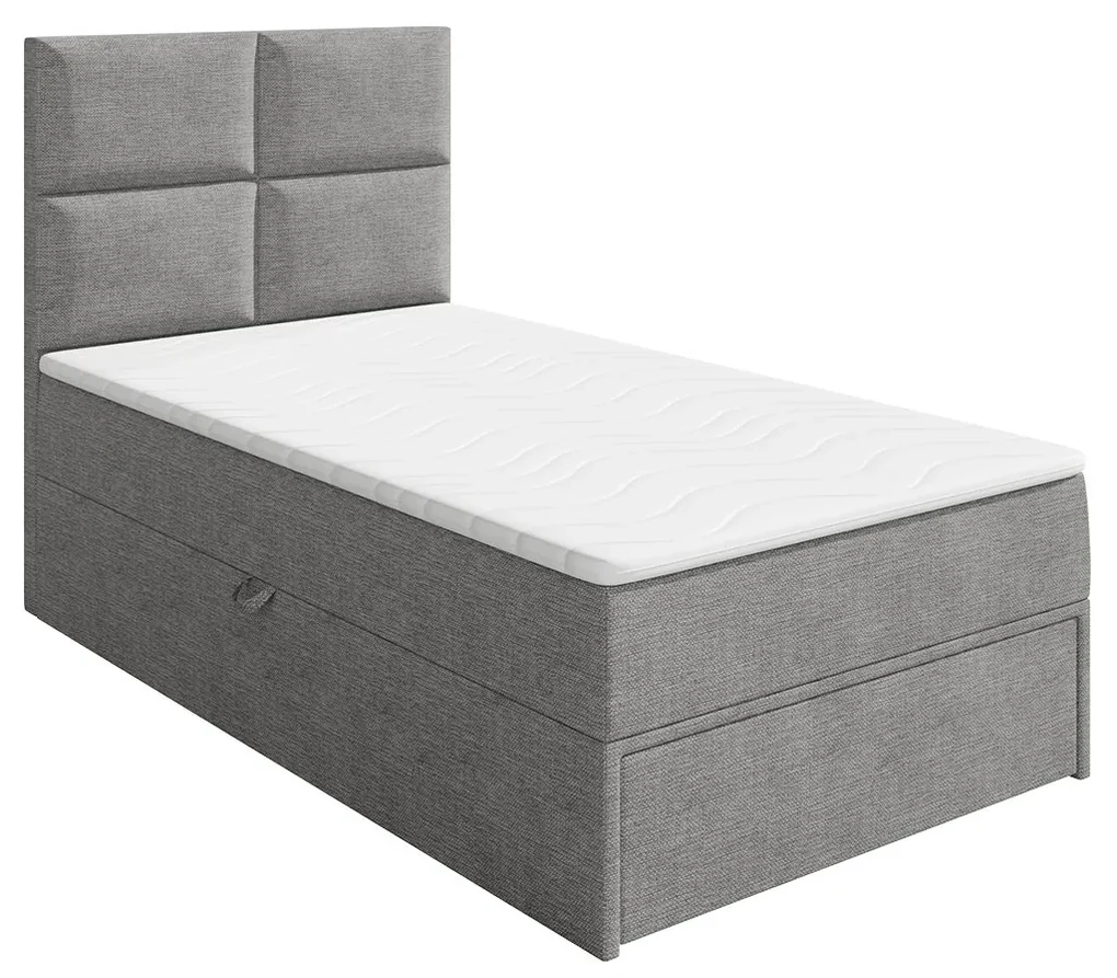 Kontinentálna posteľ Hudson Lux 1, Strana: ľavá, Rozmer postele: 90x200 cm, Farby: Muna 10