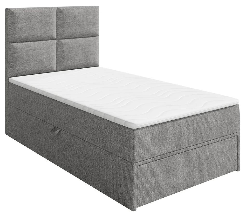 Kontinentálna posteľ Hudson Lux 1, Strana: pravá, Rozmer postele: 90x200 cm, Farby: Muna 08