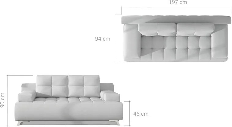 Rozkladacia pohovka Oslo, žltá látka