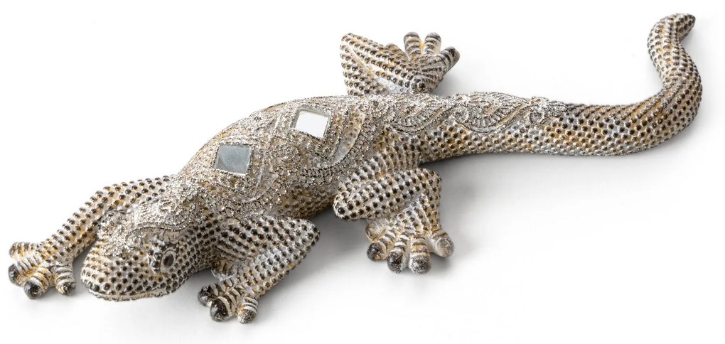 DEKORAČNÁ SOŠKA GATOS 20X80X3 CM STRIEBORNÁ