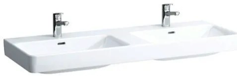 Dvojumývadlo Laufen Pre S 130x46 cm dva otvory pre batériu H8149680001041, 1 ks