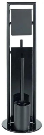 WENKO 24982800 - sada na WC RAVINA 20x70 cm nerez/čierna