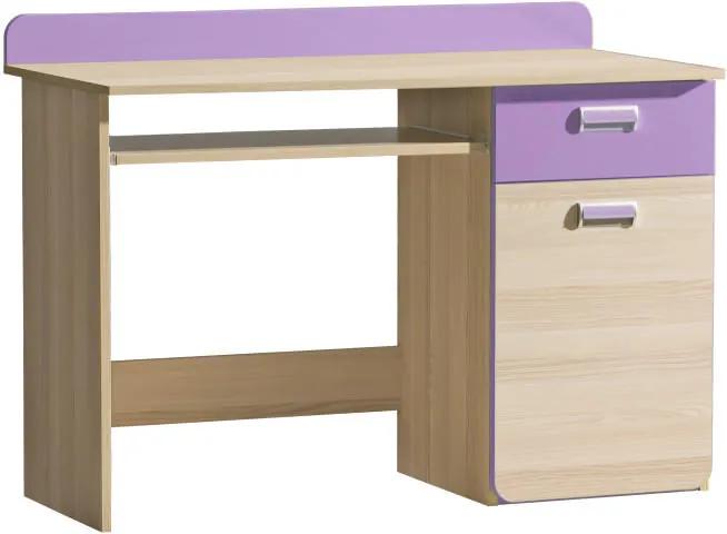 Tempo Kondela PC stôl, jaseň/fialový, EGO L10