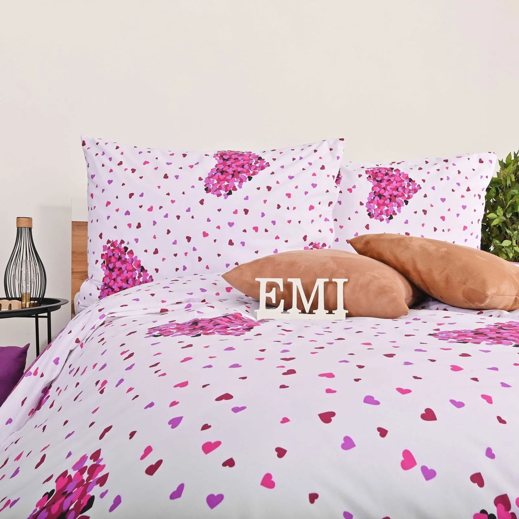 Obliečky Romance fialové EMI: Vankúš 40x40