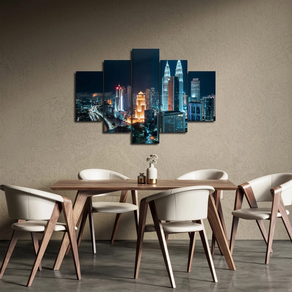 Obraz - Noc v Kuala Lumpur (150x105 cm)