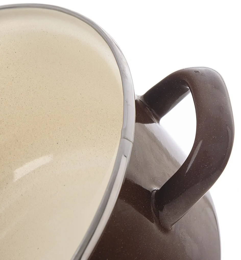 Orion Smaltovaný hrniec s lemom Brown, 6,5 l, 6,5 l