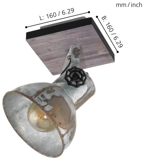 Eglo 49648 - Bodové svietidlo BARNSTAPLE 1xE27/40W/230V