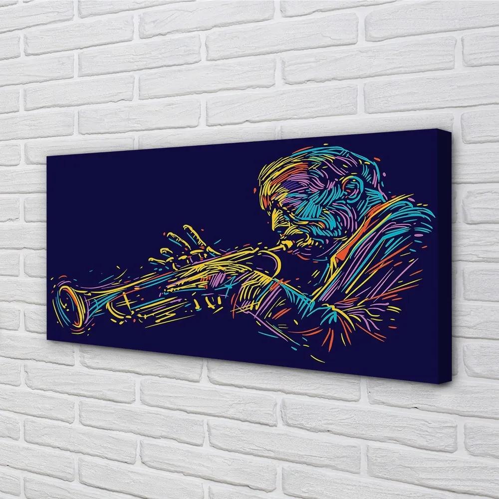 Obraz canvas trumpet muž 140x70 cm