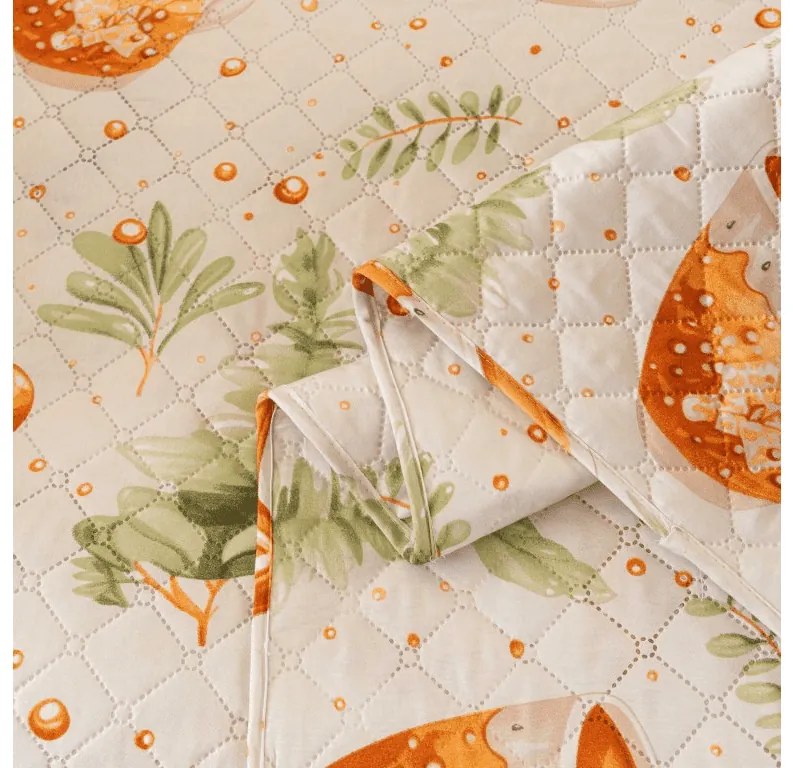 Prehoz na posteľ WINTER GINGERMAN, biely Rozmer: 220 x 240 cm