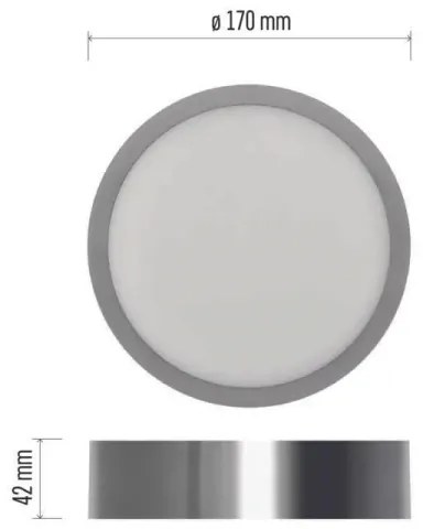 LED Stropné svietidlo LED/12,5W/230V 3000/3500/4000K pr. 17 cm chróm