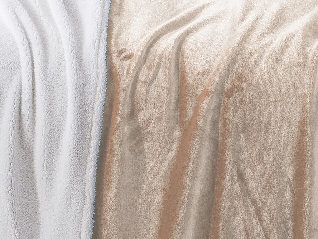 XPOSE® Detská mikroplyšová deka Exclusive s baránkom - biela káva 130x180 cm