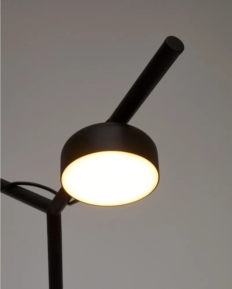 Čierna kovová LED stmievateľná stolová lampa (výška 61,5 cm) Orey – Kave Home