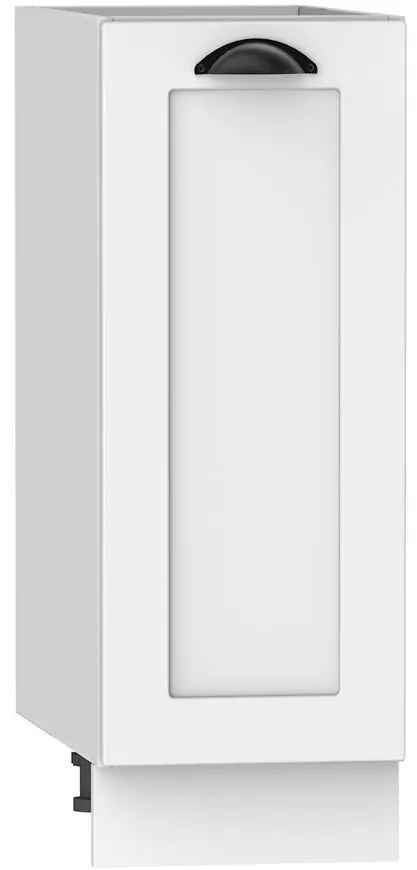 Kuchynská skrinka Adele D30 Pl Biely hrášok/Biely