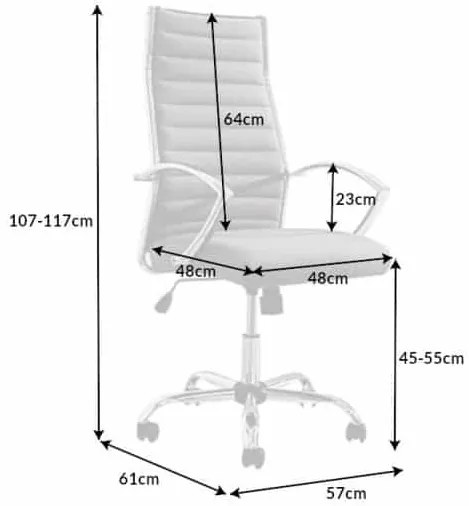 Kancelárska stolička Big Deal 107-117cm sivá »